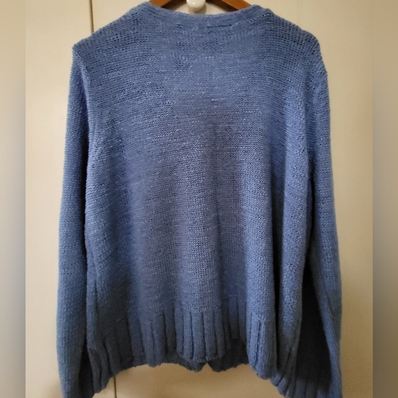 JH Collectibles Blue Soft Button Cardigan Sweater Sz XL - Picture 4 of 4